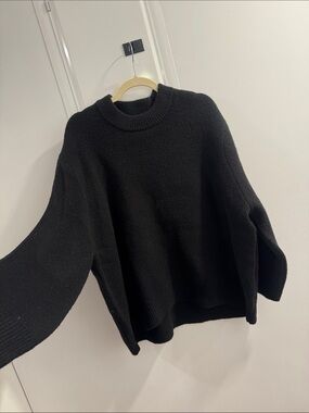 Primark Black Oversized Scoop Crew Sweater